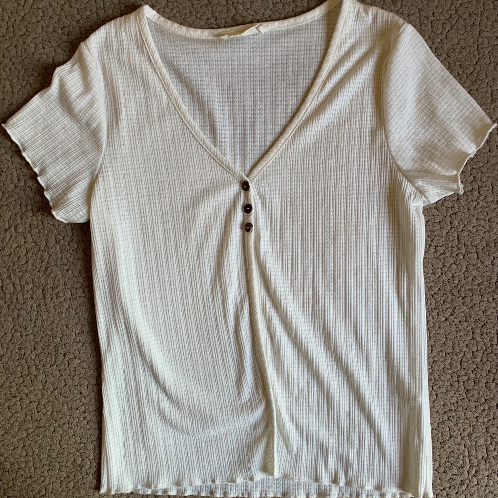 Forever Rose Couture White Women's Shirt Size L